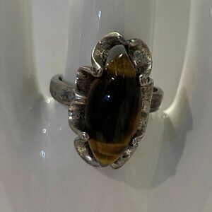 Sterling Tiger Eye Ring